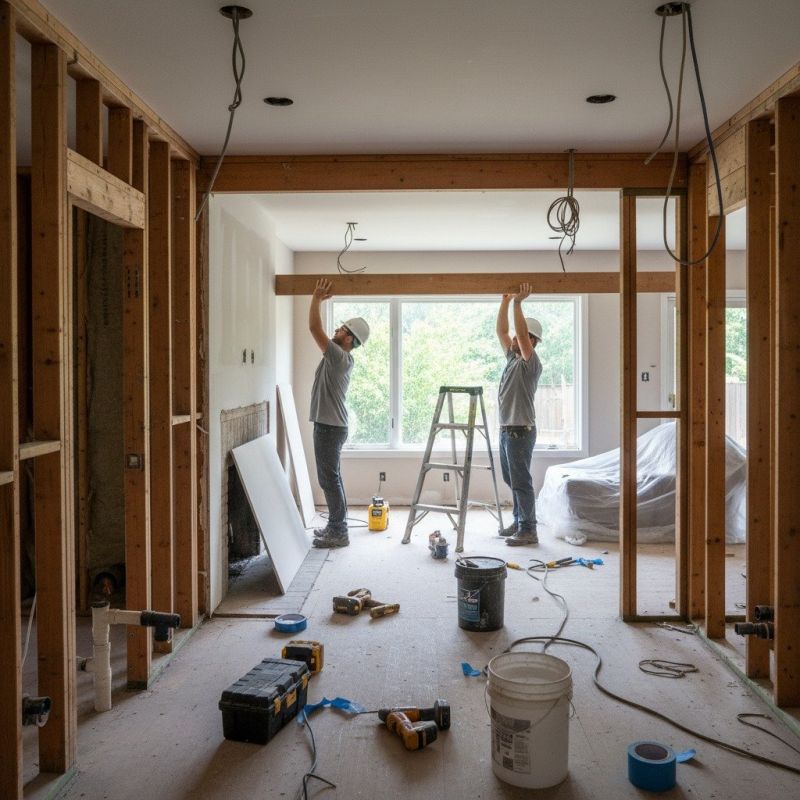 Wood Beam Installation